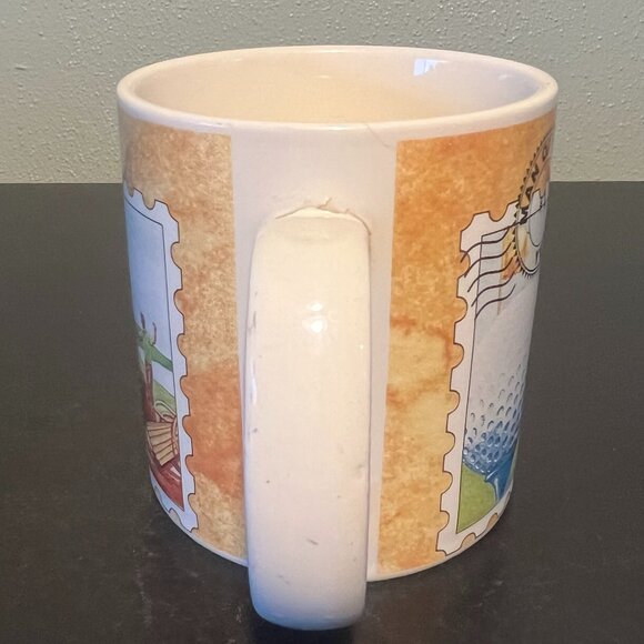 #1 MAN OF THE YEAR Golfer on a Postage Stamp Ceramic Mug ~ Russ Berrie & Co. - Picture 5 of 8